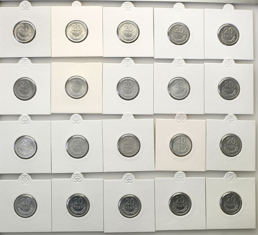 PRL. 20 groszy 1961-1985, zestaw 20 monet